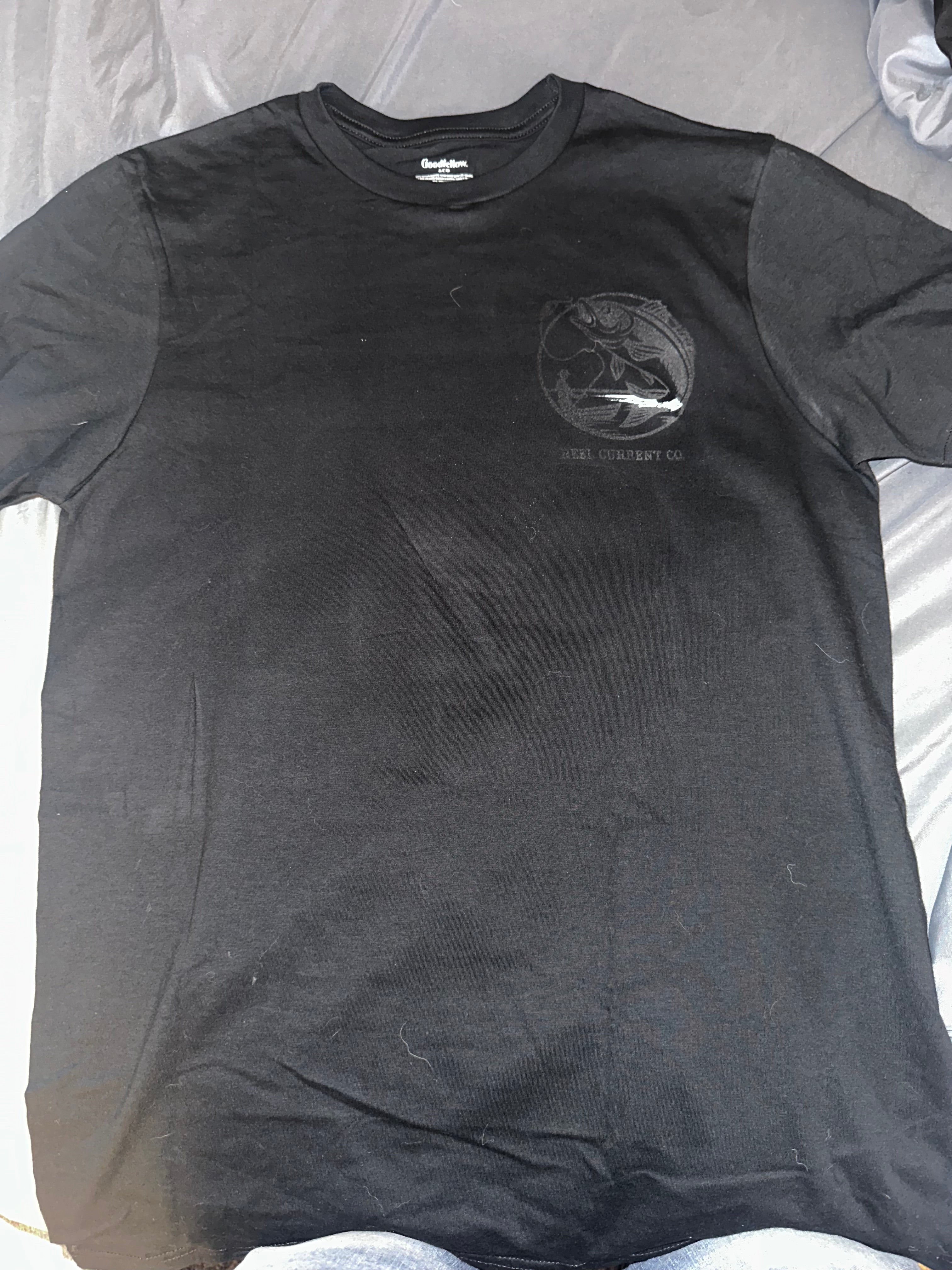 Retro Bass Sunset Fishing Shirt - Black